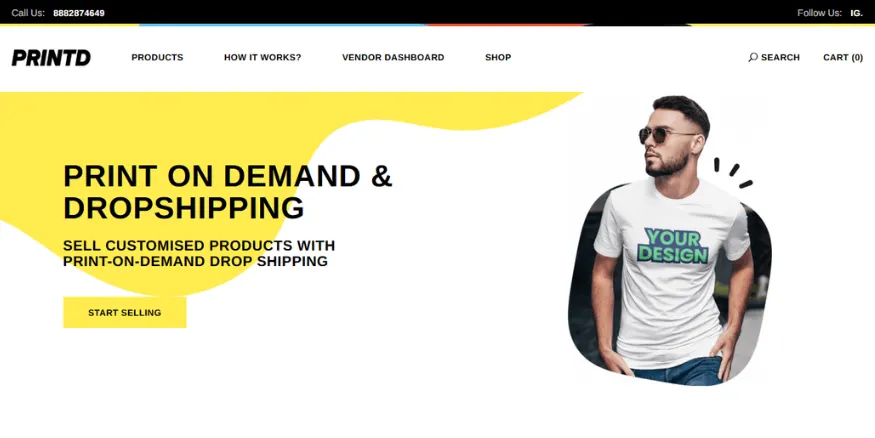 Printd Print on demand site in India