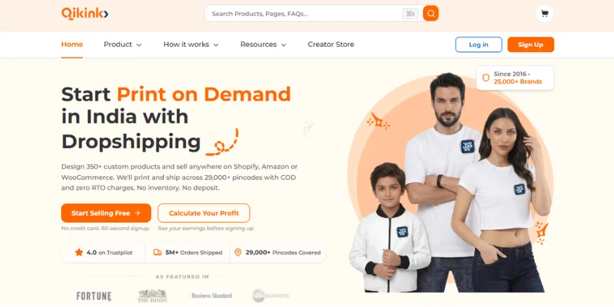 Qikink - Best print on demand site India