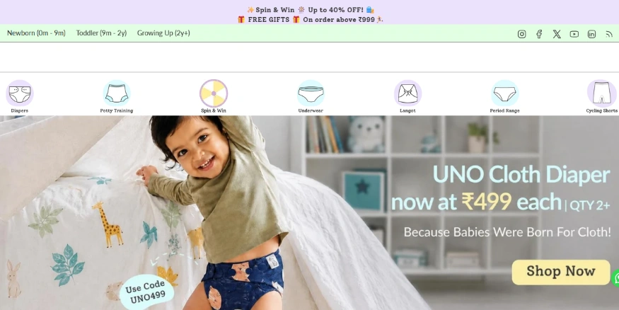 Super Bottoms D2C brand India