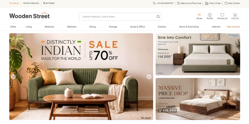 Wooden Street D2C brand India