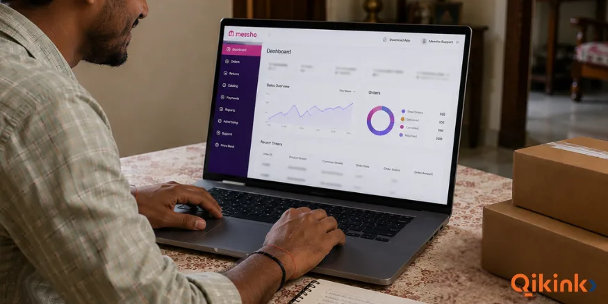 Successful Meesho seller's dashboard