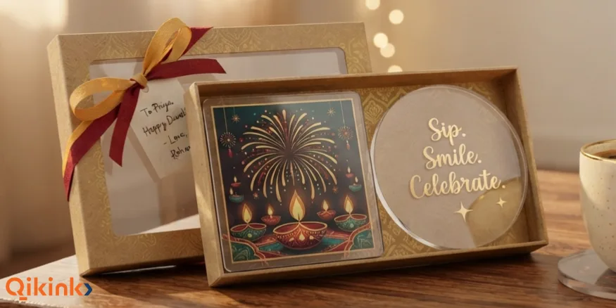 Diwali Gift Ideas for Family and Friends Custom Acrylic Coaster