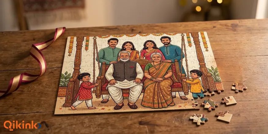 Diwali Gift Ideas for Family and Friends Family Photo Jigsaw Puzzle
