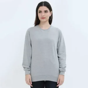 Grey Melange Unisex Sweatshirt Dropshipping Qikink