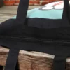 Print on demand black zipper tote bag