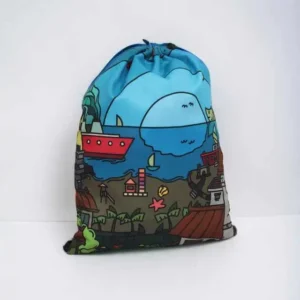 Printed AOP drawstring bag qikink