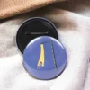Printed black button badge