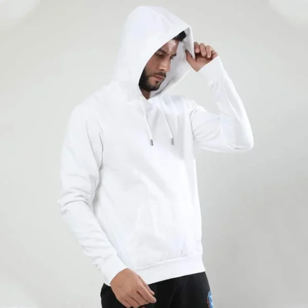 White hooded sweatshirt qikink