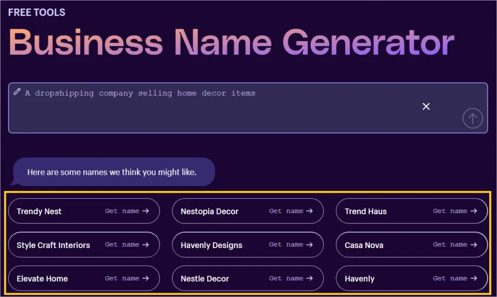 business name generator-qikink
