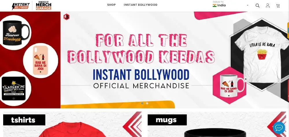 instant bollywood merch store by youtuber