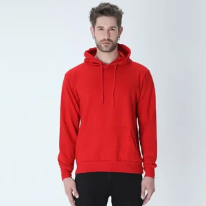 red Hooded Sweatshirt Dropshipping qikink