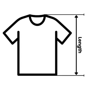length t-shirt measurement size chart