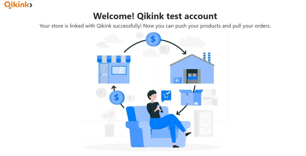 successful integration message after Qikink integration