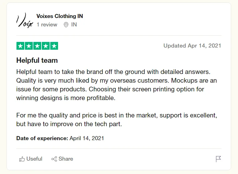 Customer review-qikink