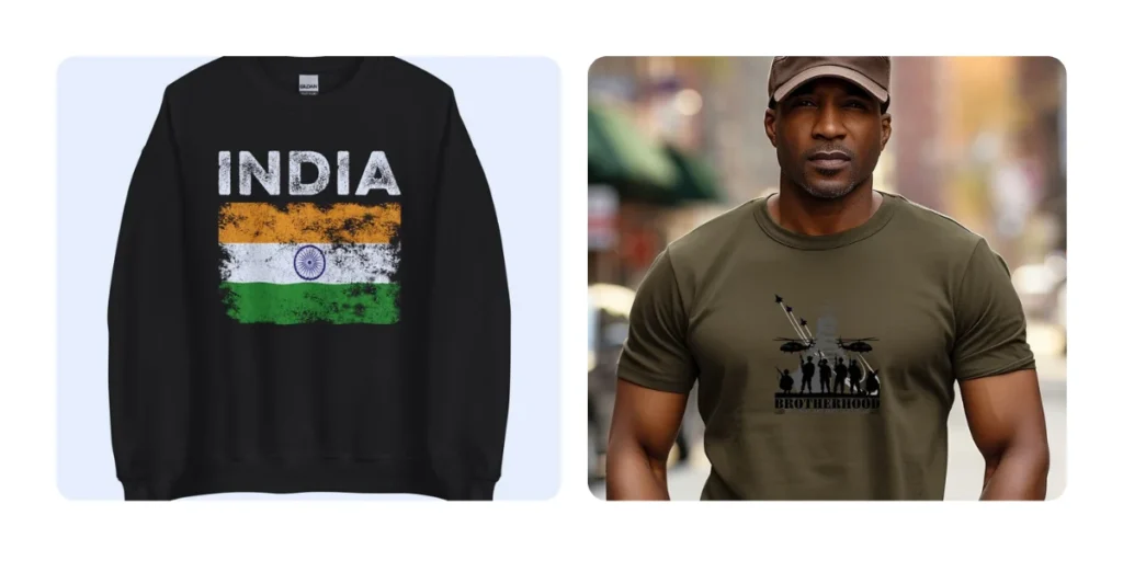 Patriotic and Military T-shirt design