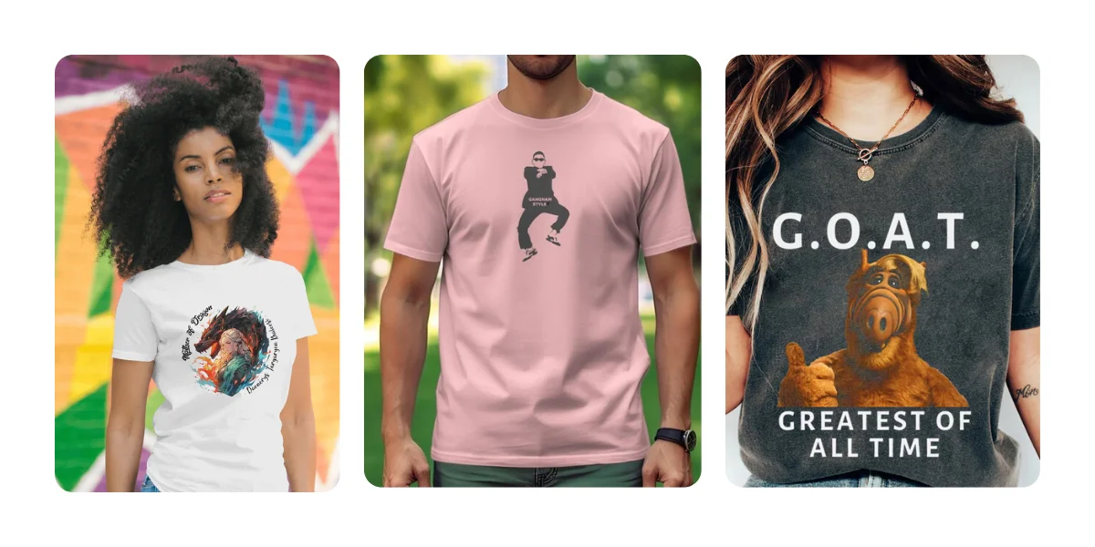 Pop culture t-shirt designs