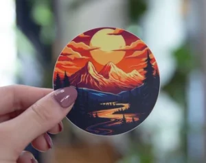 sunset sticker