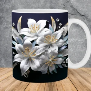 3d flower mug design