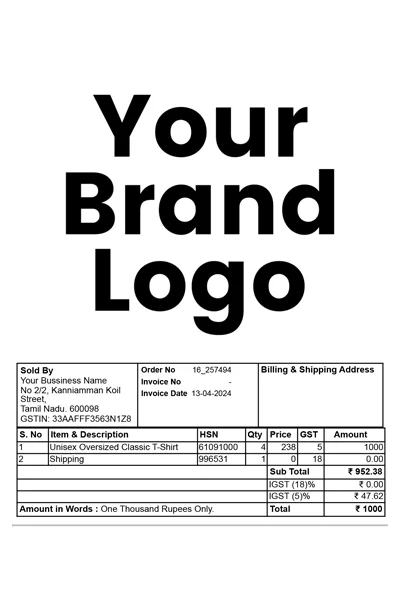 free brand logo invoice qikink