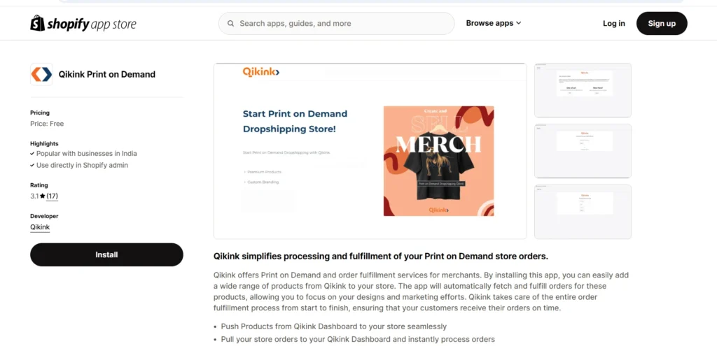 Qikink Print on Demand Shopify App-Shopify Product API-Qikink