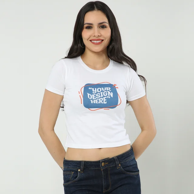 custom crop top t shirt printing qikink