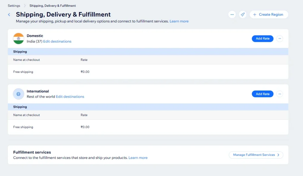 shipping and fulfillment