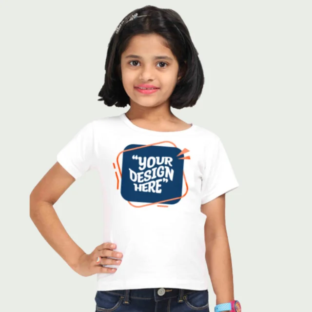 girls round neck t-shirt printing qikink